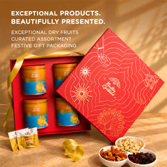 Nutty Gritties The Festive Edit | Exceptional Dry Fruits & Nut Mixes | Luxury Gift Box | 708g