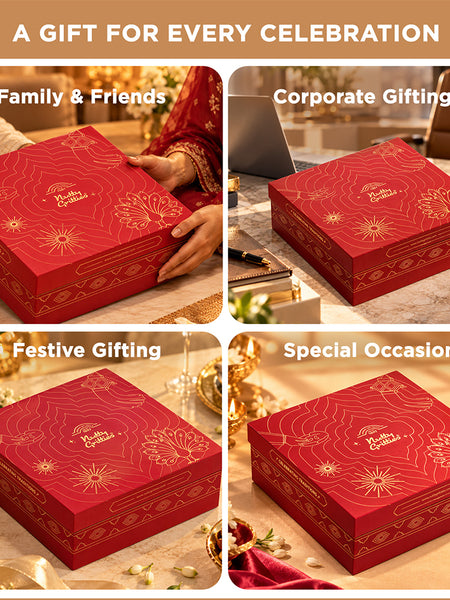 Nutty Gritties The Festive Edit | Exceptional Dry Fruits & Nut Mixes | Luxury Gift Box | 708g