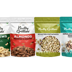 Combo Pack - Roasted Salted Nuts ( Each Pack 200g ) - 800g
