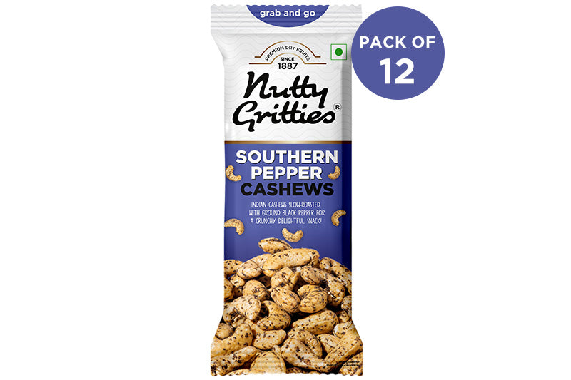 Southern Pepper Cashews (Pack of 12x40g each) 480g