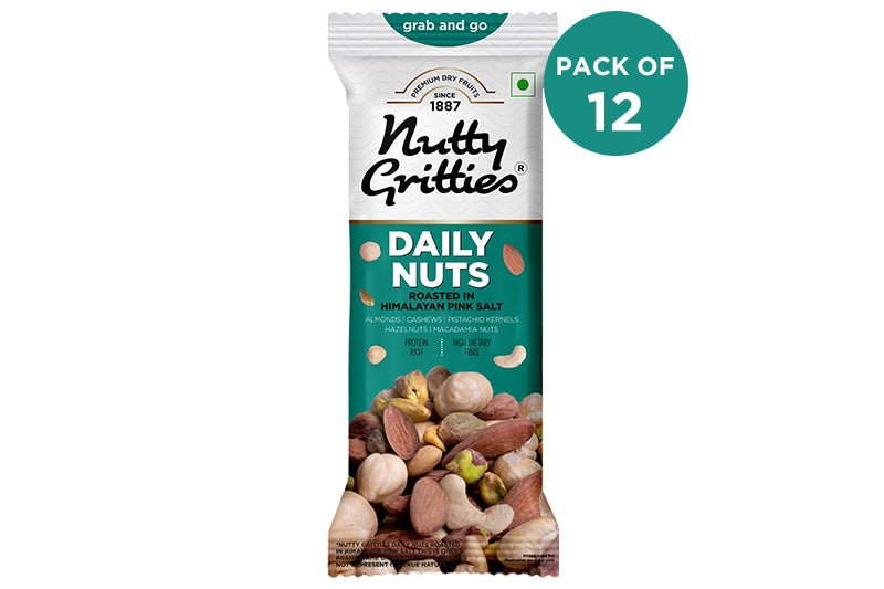 Daily Nuts Roasted in Himalayan Pink Salt  (Pack of  12 x 35g each) - 420g