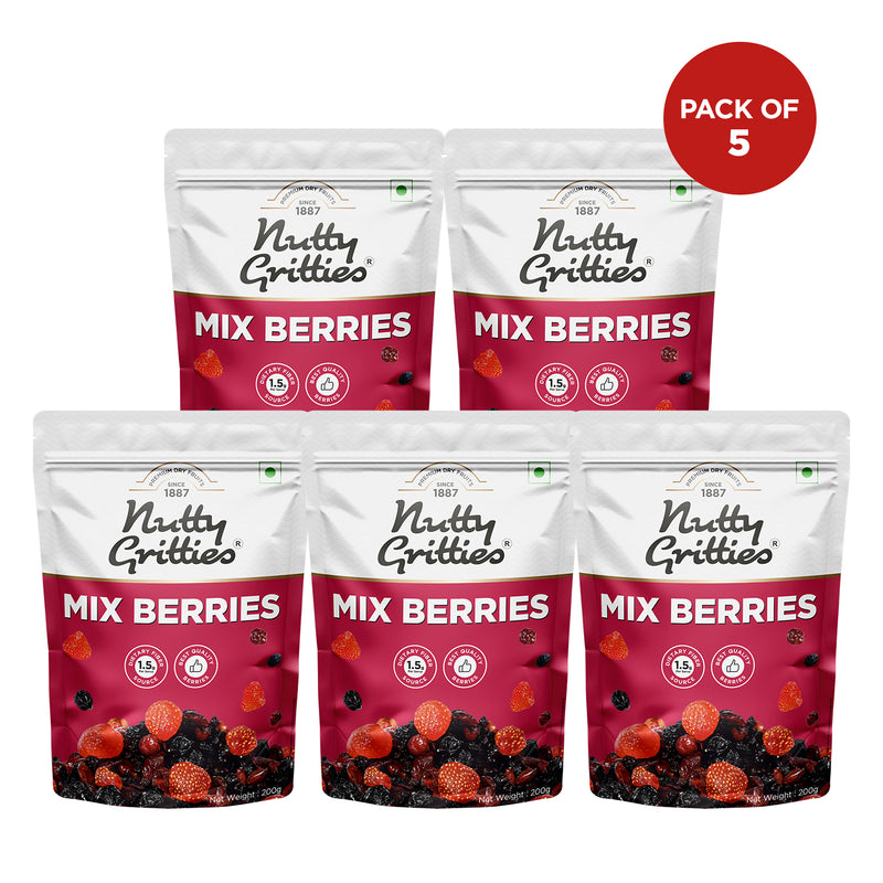 Mixed Berries | Dried Strawberries, Cranberries, Blueberries & Black Currants | 200 g