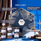 LUXE EDITION Premium Dry Fruit Christmas Gift Box | Curated Selection of Jumbo Dates, Cashews, Almonds, Raisins, Pecans & Pistachios | Includes Elegant Brass Finish Bowl | 1.15kg