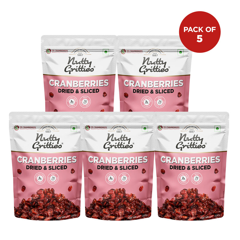 Dried & Sliced Cranberries | Sweet & Tangy | 200 g