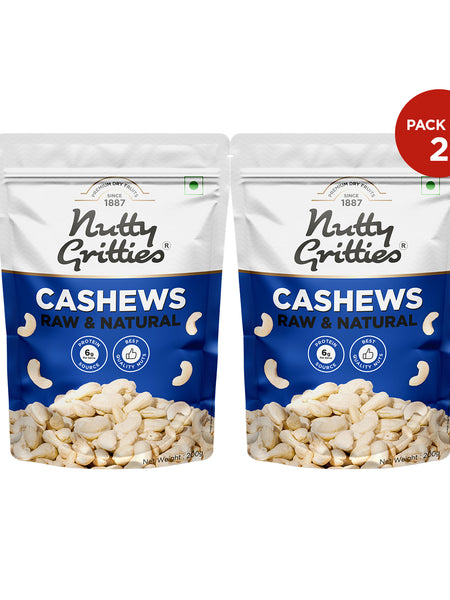 Cashew Nuts W240 (Pack of 2 x 200 g Each ) - 400g
