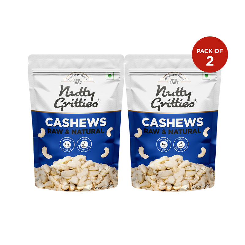 Cashew Nuts W240 (Pack of 2 x 200 g Each ) - 400g