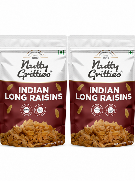 Indian Long Raisins (Pack of 2, 200 g Each ) 400 g