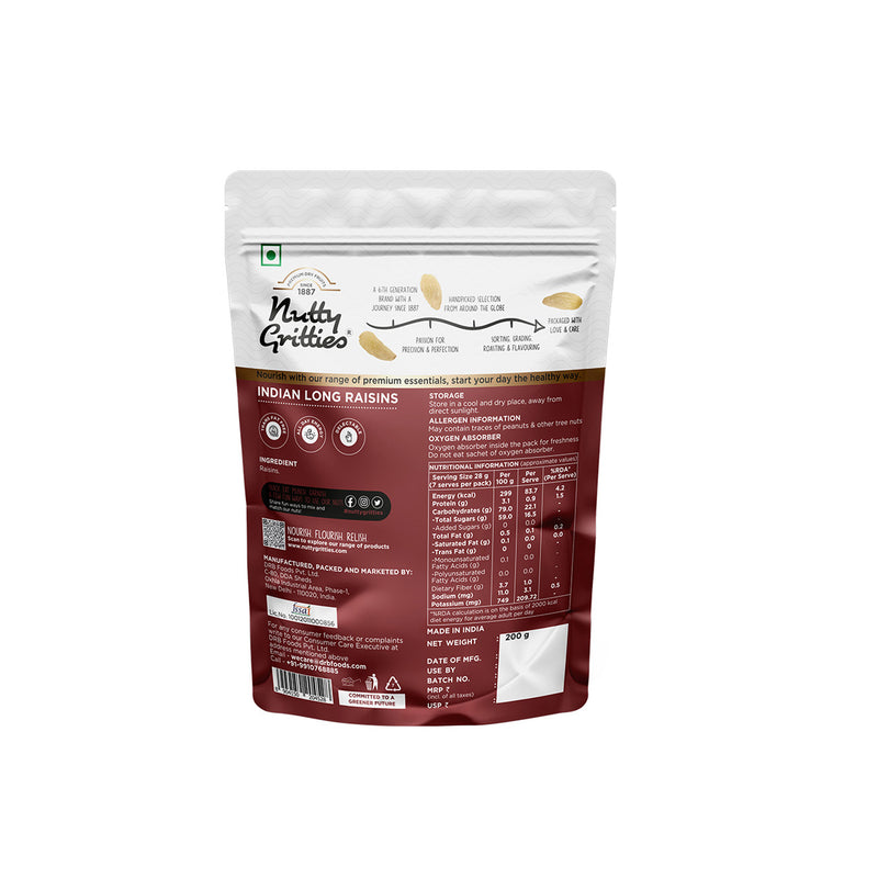 Indian Long Raisins (Pack of 2, 200 g Each ) 400 g