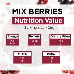 Mix Berries Dried Fruits Berry (Pack of 15 X50g Each) - 750g