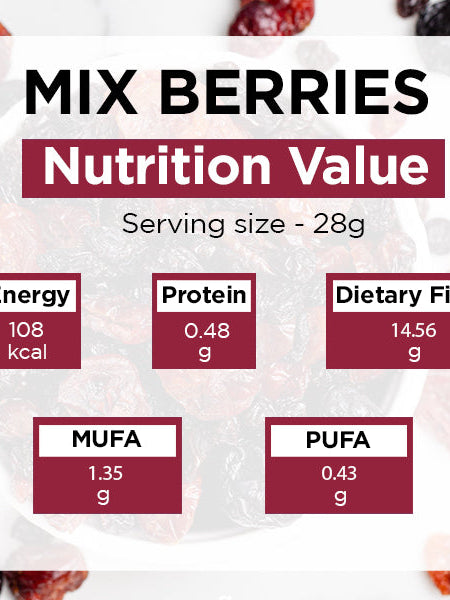 Mix Berries Dried Fruits Berry (Pack of 15 X50g Each) - 750g