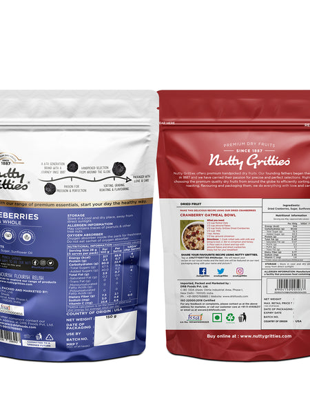 US Cranberries, Blueberries Combo Pack - 350g