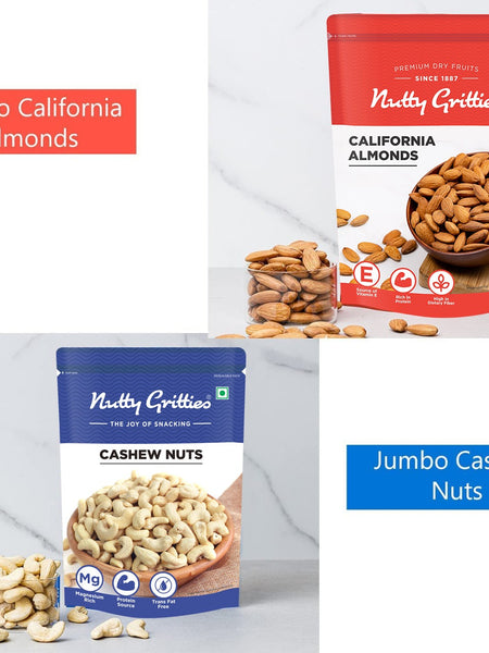 Combo Pack - California Almonds, Cashew Nuts and Long Raisins, 600g