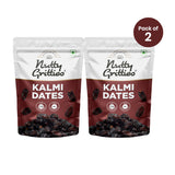 Nutty Gritties Kalmi Dates | Naturally Sweet, Soft & Juicy | Pack of 2 x 350g Each - 700g
