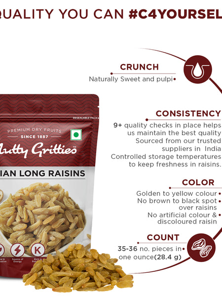 Indian Long Raisins (Pack of 2, 200 g Each ) 400 g