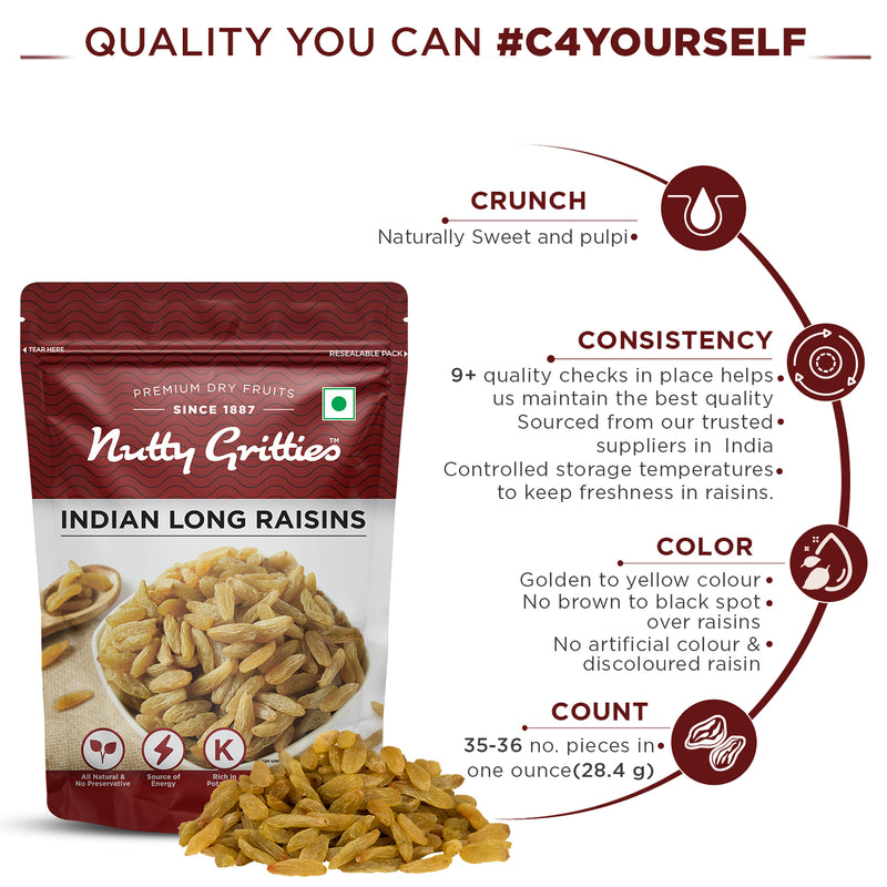 Indian Long Raisins (Pack of 2, 200 g Each ) 400 g