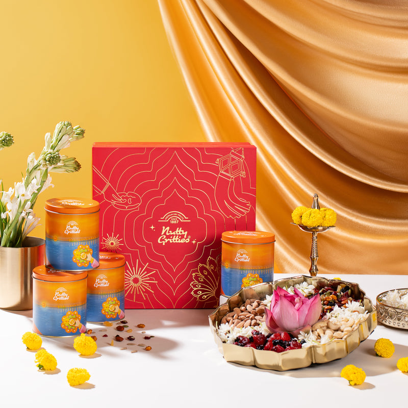 Festive Edition Gift Box – Sustainable Gifting in Premium Reusable Tin Jars (800g)