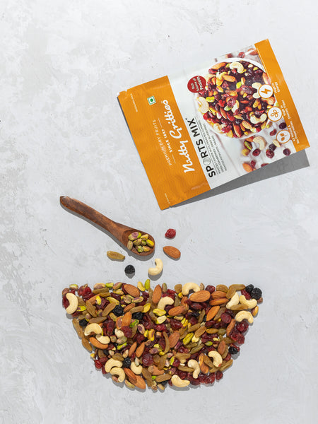 Energy Rich Combo - Sports Mix 350g, Kalmi Dates 350g, Pepper Cashews 200g (900g)