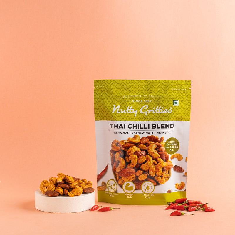 Barbeque Almonds, Thai Chilli Blend, Pepper Cashews Combo - 600g
