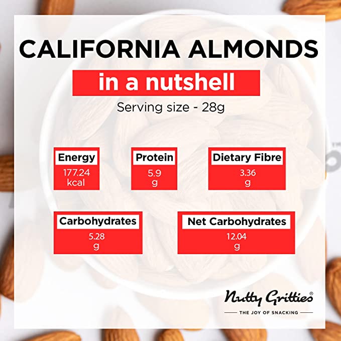 California Almonds 1 kg ( Pack of 5, 200 g Each )