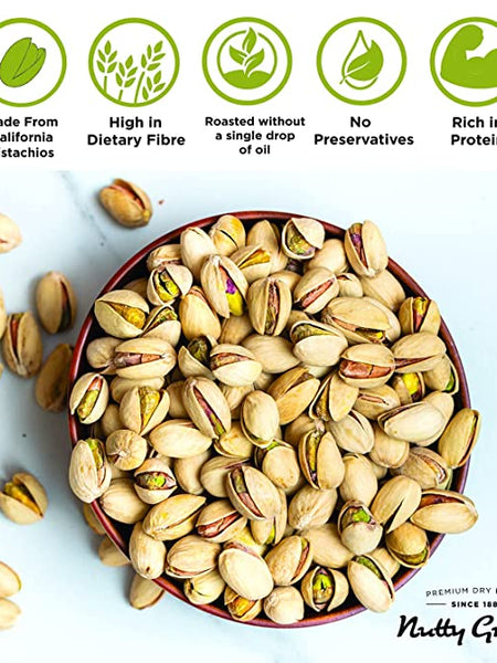 California Pistachios Roasted & Lightly salted (Pack of 5 x 200g  Each) -1 Kg