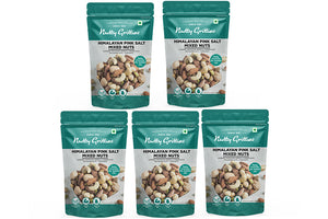 Himalayan Pink Salted Mixed Nuts-  (Pack of 5, 100g each)
