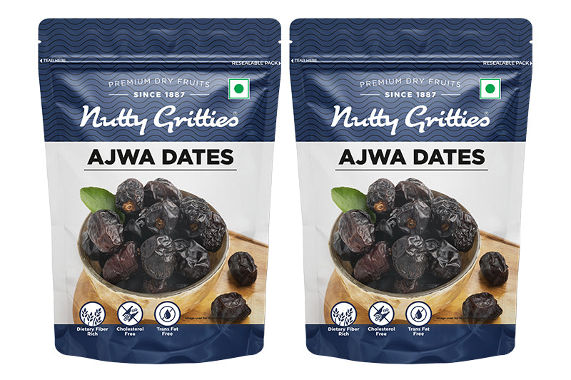 Premium Ajwa Dates ( Pack of 2 x 350g Each ) - 700g