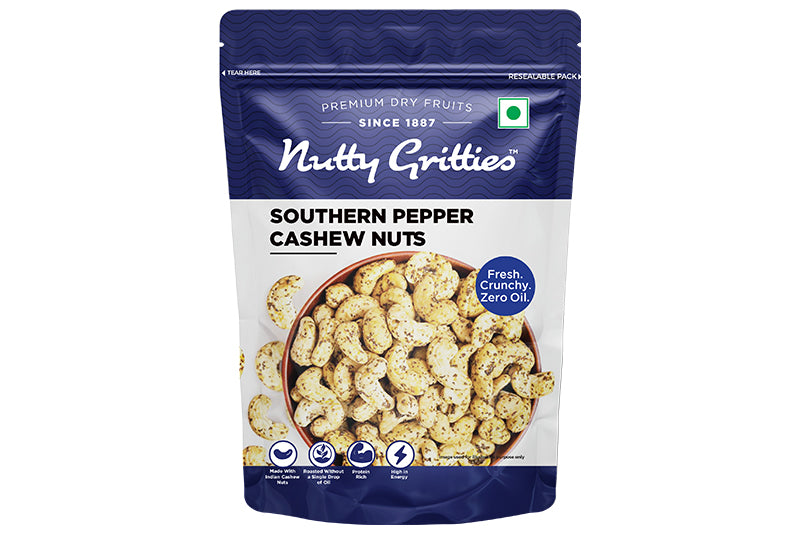 Southern Pepper Cashew Zero Breakage Nuts - 200g