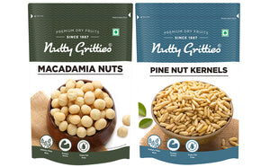 Exotic Nuts Combo - Pine Nuts 100g + Macadamias 100g - 200gm
